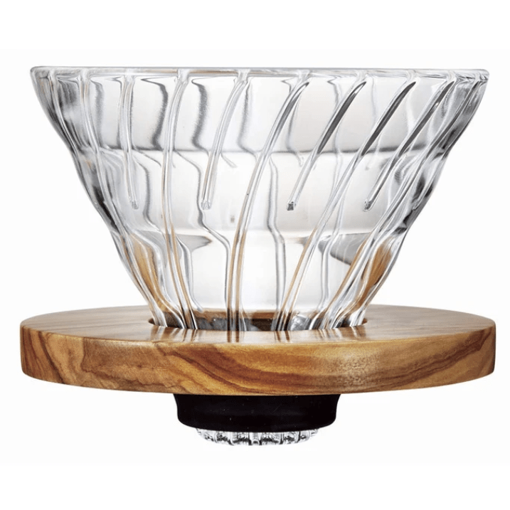 HARIO V60 橄欖木 耐熱玻璃咖啡濾杯 Olive Wood Glass Dripper VDG-01-OV / VDG-02-OVHARIO- Boring Jack