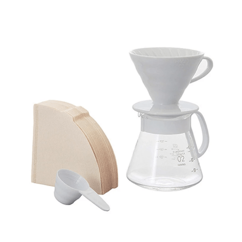 HARIO V60 02 陶瓷濾杯 咖啡壺組套裝 Ceramic Dripper Set (1-4杯) XVDD-3012WHARIO- Boring Jack