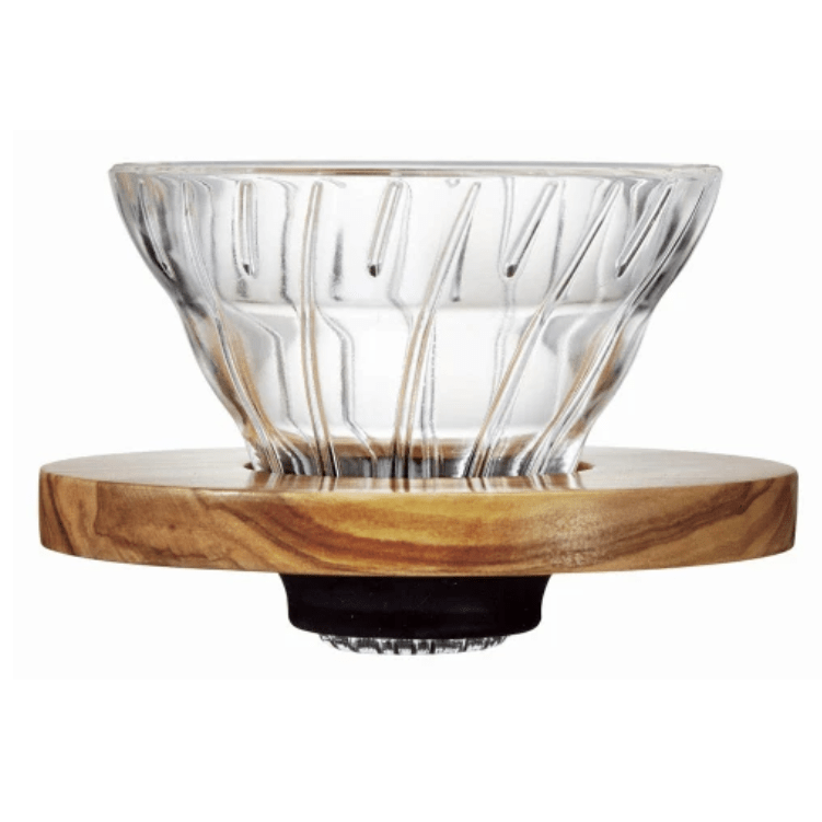 HARIO V60 橄欖木 耐熱玻璃咖啡濾杯 Olive Wood Glass Dripper VDG-01-OV / VDG-02-OVHARIO- Boring Jack