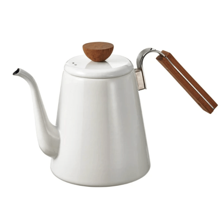 現貨｜全港免運]Hario - Bona 琺瑯細口手沖壺800ml丨Drip Kettle BDK-80-W