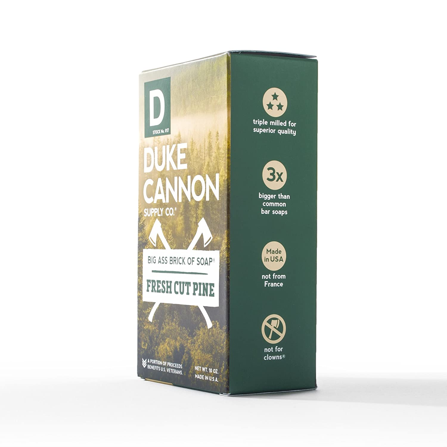 [現貨｜全港免運]Duke Cannon - 超大磚塊皂 清新松木香｜BIG ASS BRICK OF SOAP FRESH CUT PINE