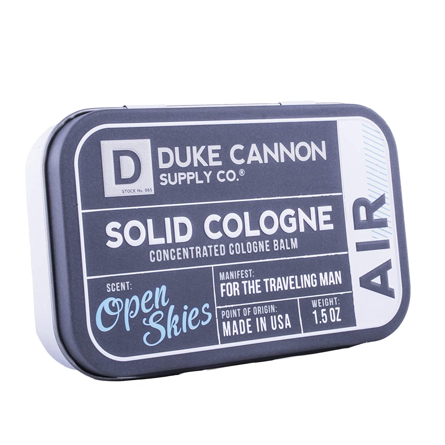 [現貨｜全港免運]Duke Cannon - 空軍固態古龍水 海闊天空香調 ｜古龍膏｜Solid Cologne Air Open Skies Scent