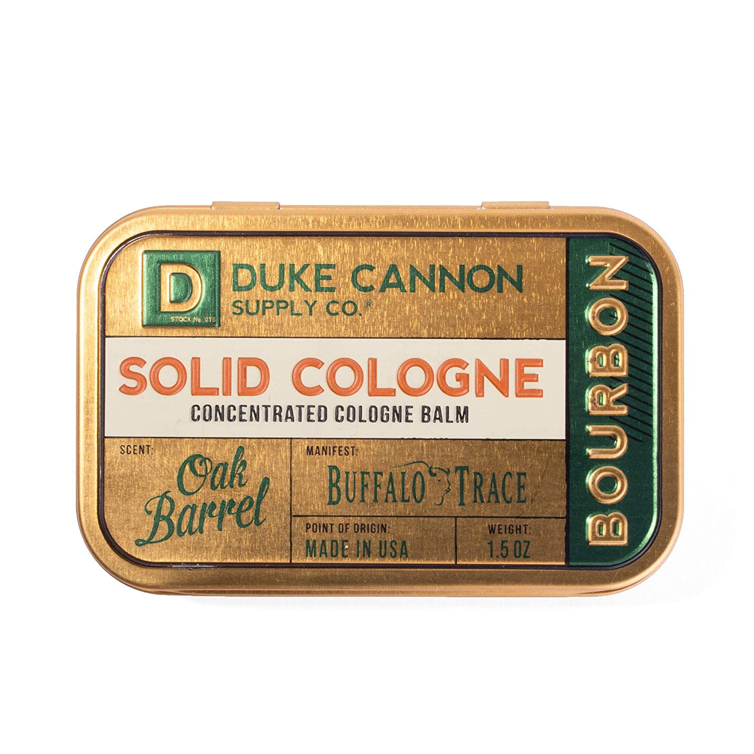 [現貨｜全港免運]Duke Cannon - 波本威士忌固態古龍水 橡木桶香調 ｜古龍膏｜Solid Cologne Trail Buffalo Trace Bourbon Fragrance