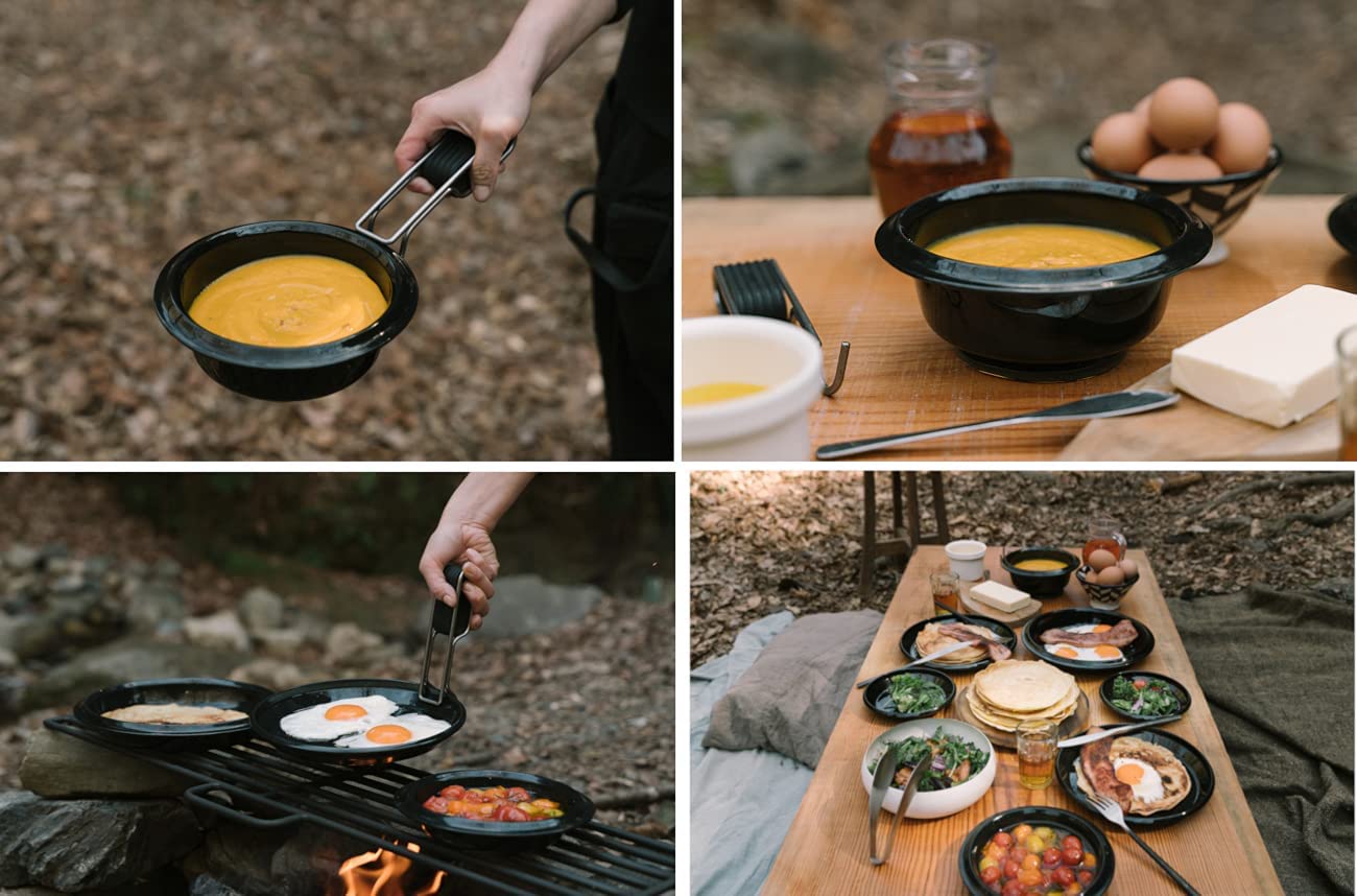 Ovject - Skillet Plate & Self Pot 650ml｜琺瑯鍋碗及煎碟連手柄｜可IH及明火使用