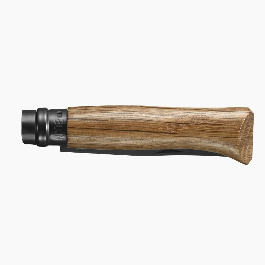 Opinel - N°08 Black Stainless Steel Folding Knife｜Oak Wood Handle｜不鏽鋼黑刃橡木柄摺刀