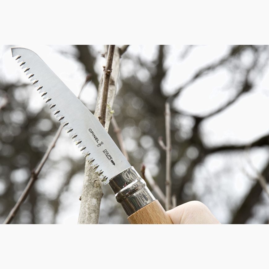 Opinel - N°12 Carbon Steel Pocket Folding Saw｜Beechwood Handle｜炭鋼櫸木柄摺鋸