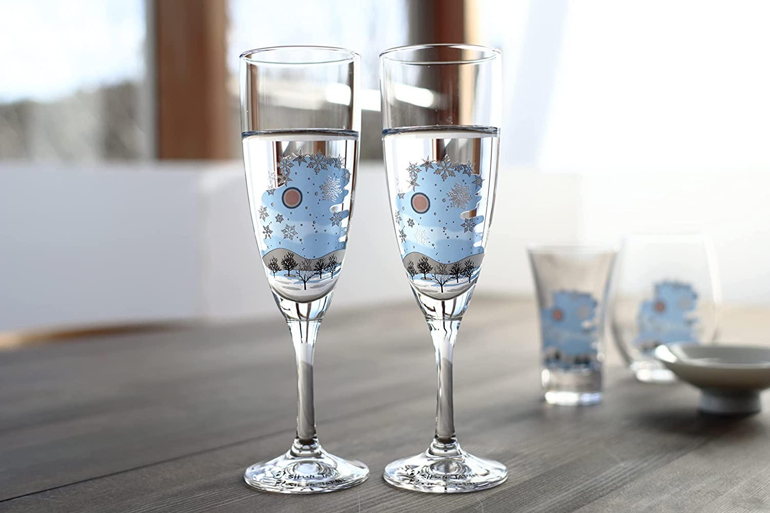 [Spot｜Free Shipping in Hong Kong] Maruma Takagi Pottery-Cold Color Change Snow Crystal Glass Champagne Glasses｜Gift Box｜MARUMO TAKAGI