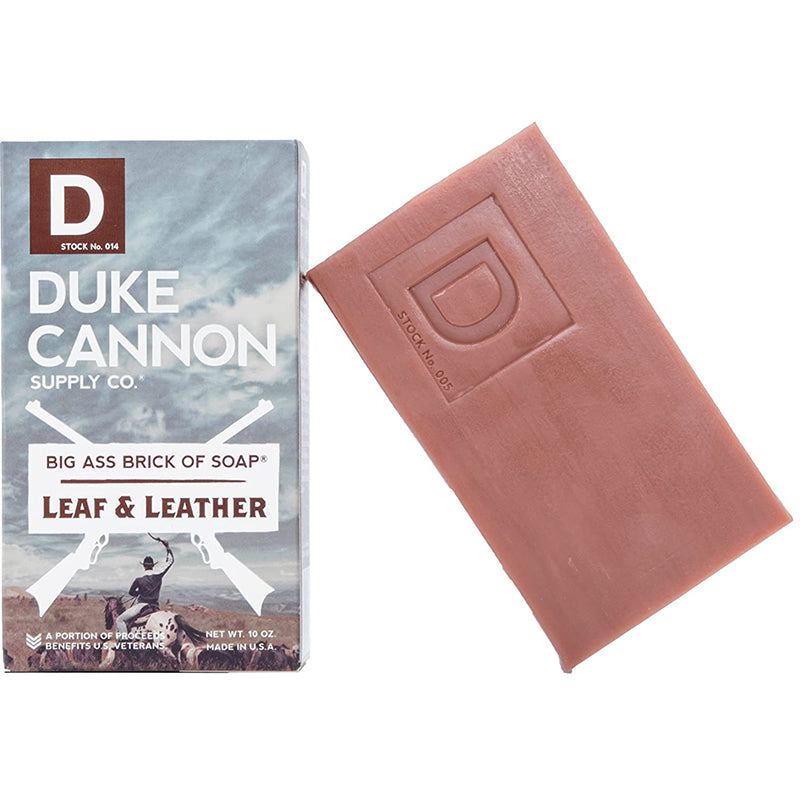 [In stock｜Free Shipping in Hong Kong] Duke Cannon - Oversized Brick Soap Tobacco and Leather Notes丨BIG ASS BRICK OF SOAP LEAF AND LEATHER
