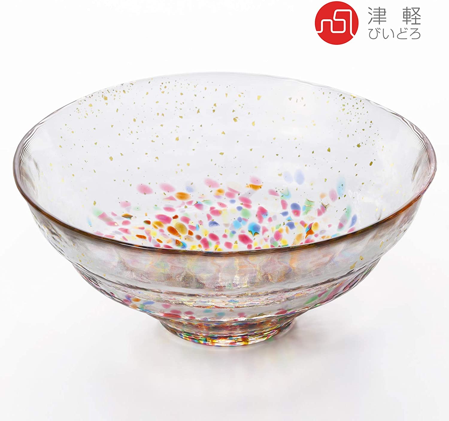 [In stock｜Free Shipping in Hong Kong] Ishizuka Glass - ADERIA Tsugaru Handmade Gold Glass Bowl｜Gift Box｜Tsugaru Fireworks Series