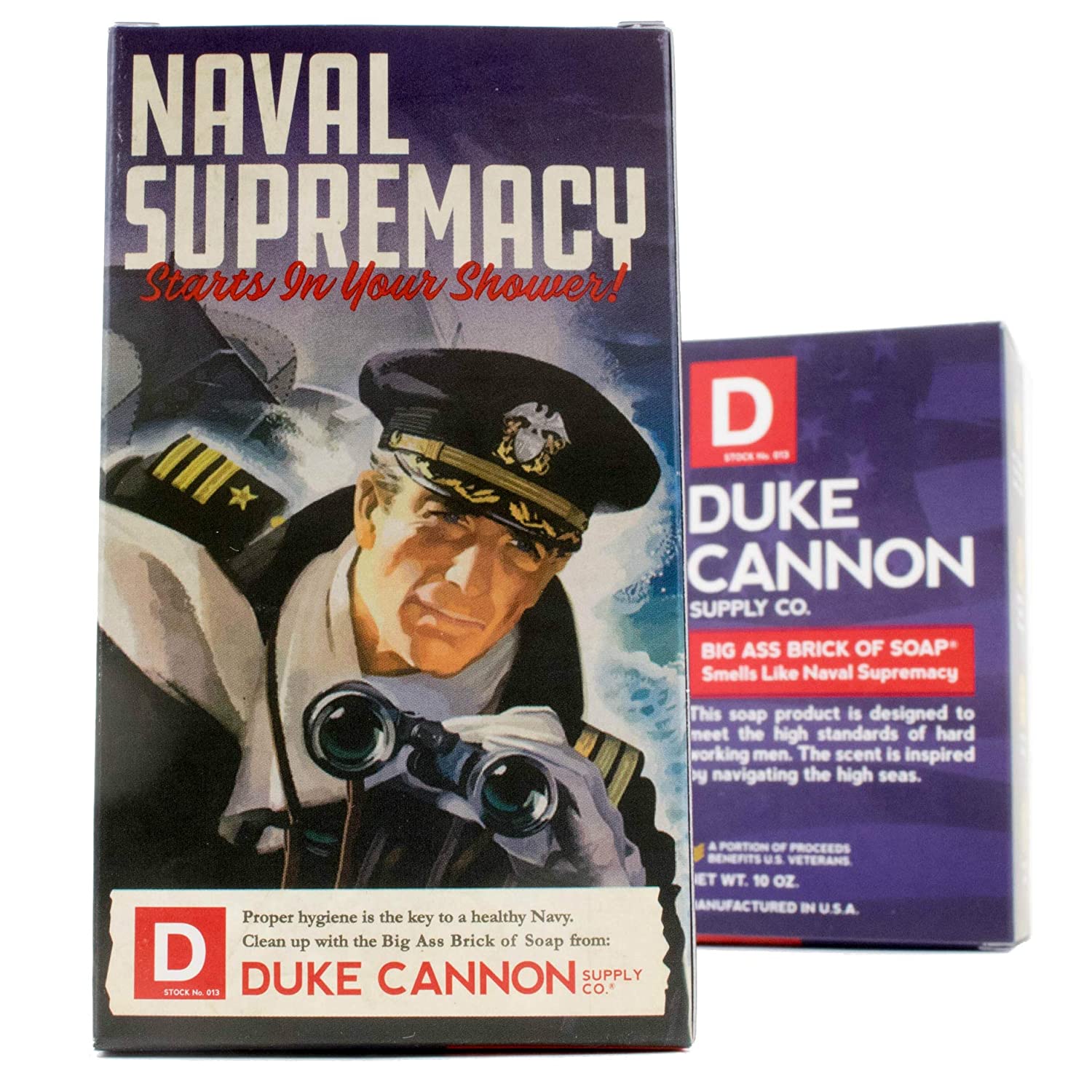 [In stock｜Free shipping] Duke Cannon - Oversized Brick Soap Navy Supreme Fragrance丨2 World Wars Limited Edition丨LIMITED EDITION WWII-ERA BIG ASS BRICK OF SOAP NAVAL SUPREMACY
