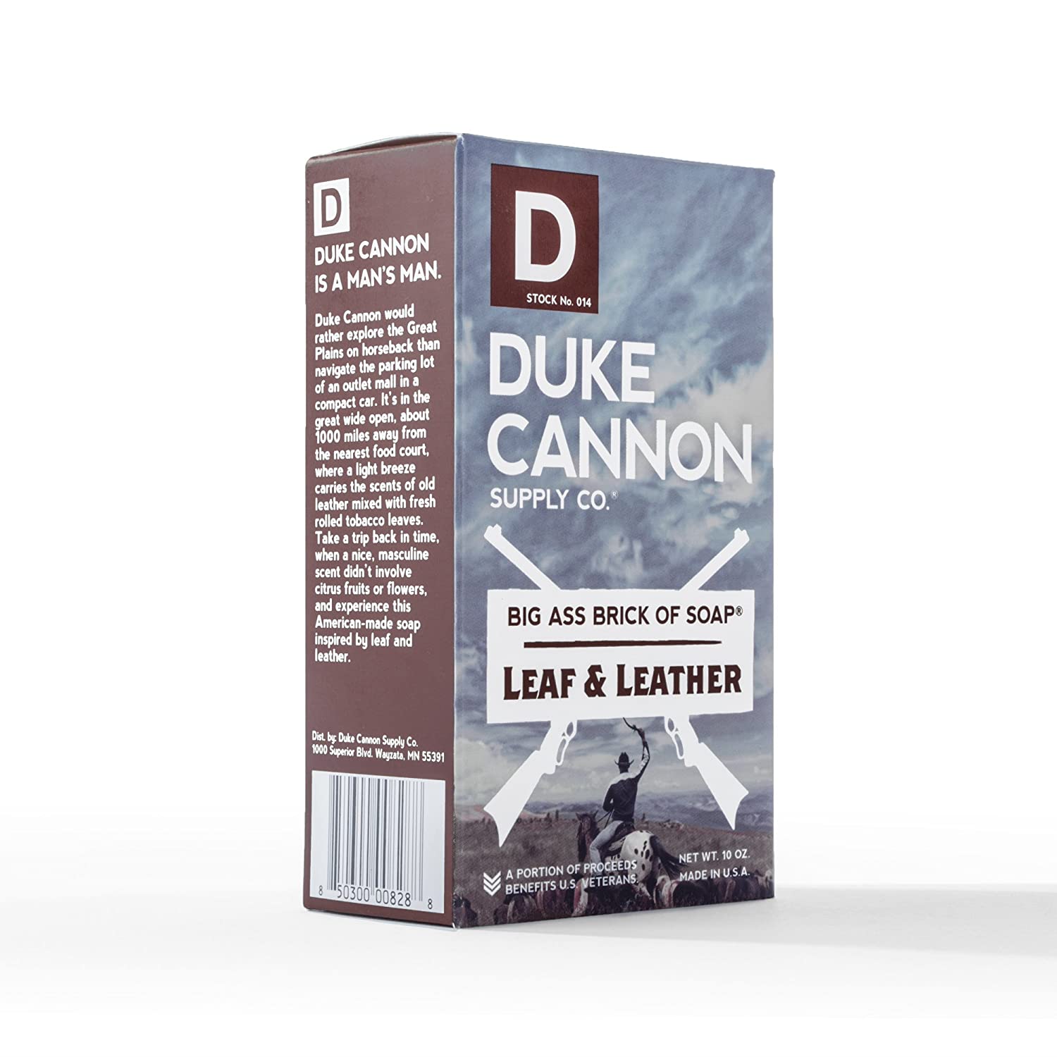 [In stock｜Free Shipping in Hong Kong] Duke Cannon - Oversized Brick Soap Tobacco and Leather Notes丨BIG ASS BRICK OF SOAP LEAF AND LEATHER
