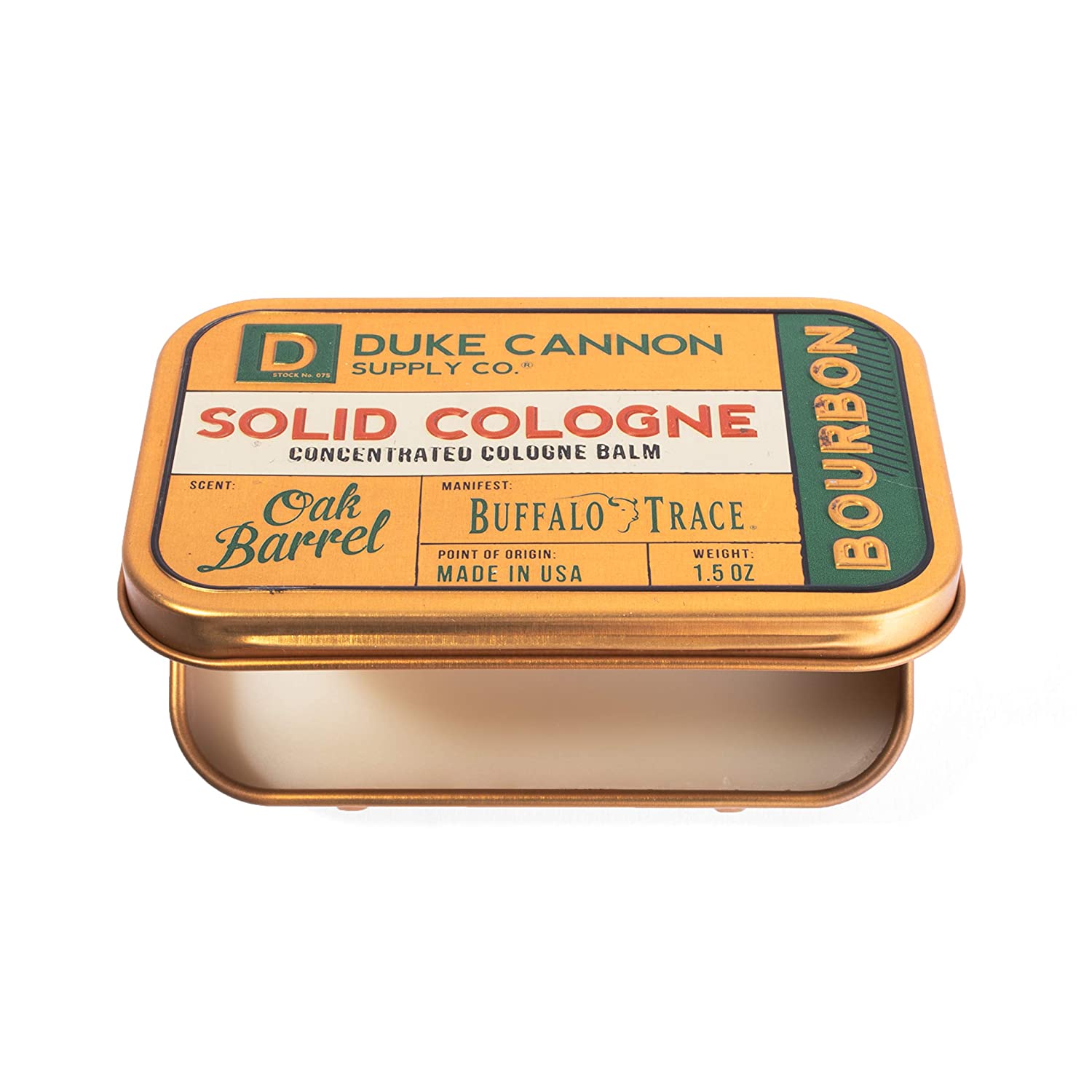 [In stock｜Free Shipping in Hong Kong] Duke Cannon - Bourbon Whiskey Solid Cologne Oak Barrel Notes｜Cologne｜Solid Cologne Trail Buffalo Trace Bourbon Fragrance