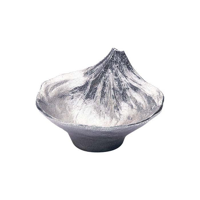 [Spot｜Free shipping in Hong Kong] Gingado Silver Yado - Mt. Fuji Reflection Tin Sake Glass｜Inverse Fuji Reflection