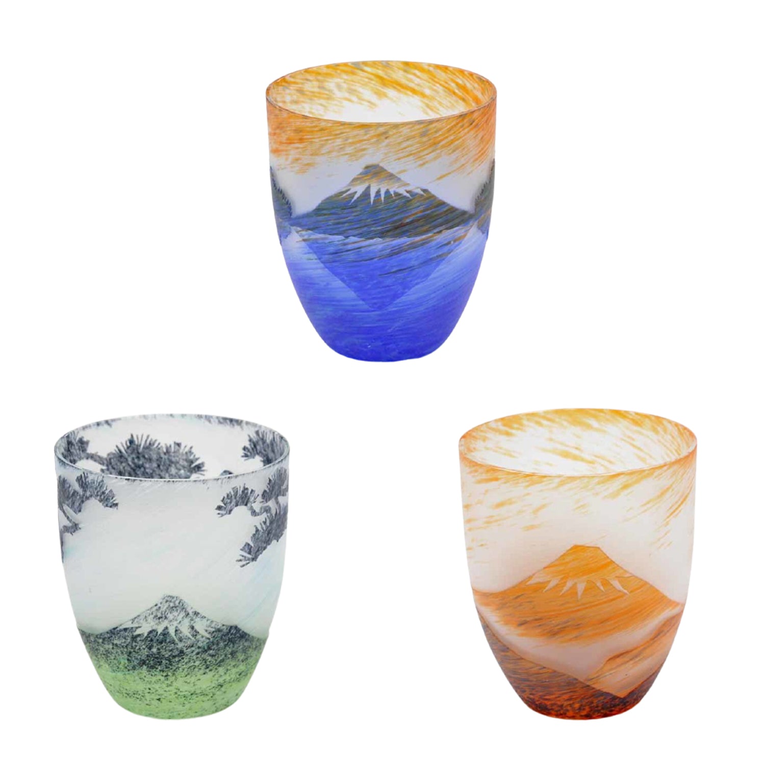[In stock｜Free Shipping in Hong Kong] Moonlight Studio-Themed Mt. Fuji Glass｜Shochu Glass