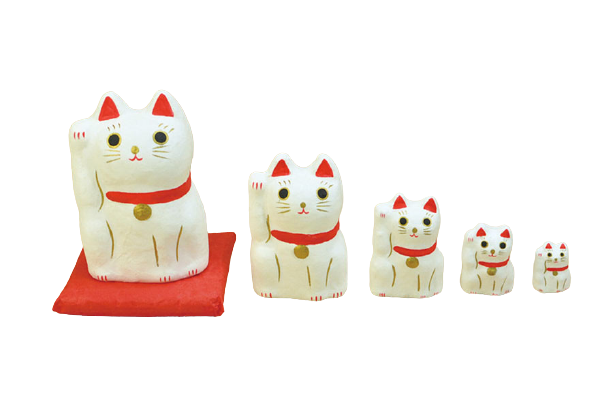 [In stock｜Free Shipping in Hong Kong] 1000-Japanese Paper Russian Doll Lucky Cat｜Beckoning Cats｜Set of 5｜Paper Beckoning cat