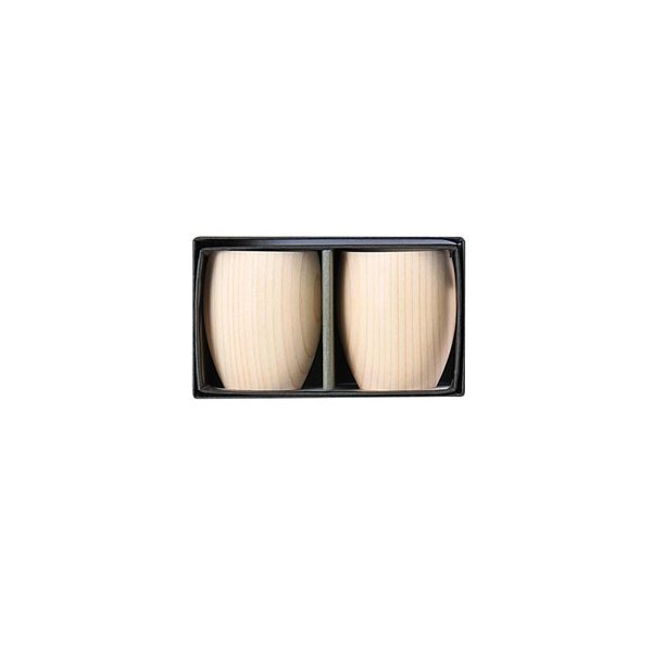 [In stock｜Free shipping in Hong Kong] やまこー- A pair of cypress sake cups｜Gift box packaging